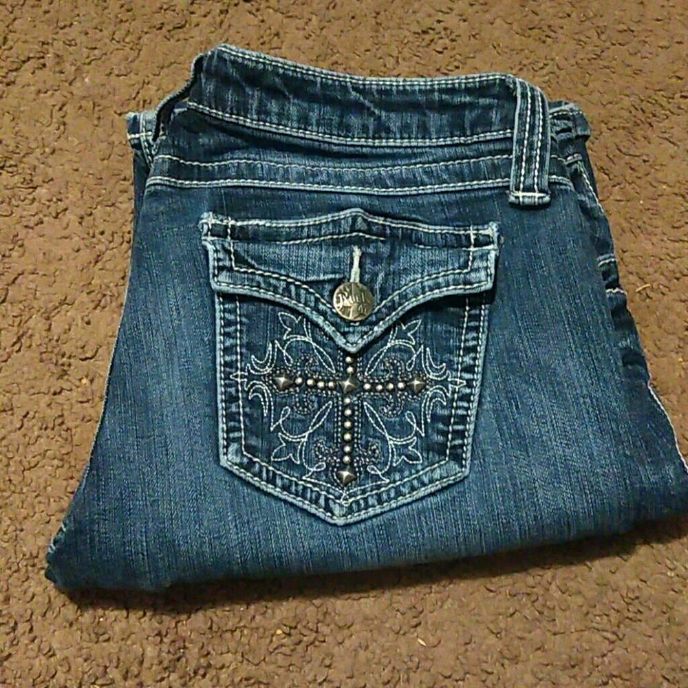Boot cut blue jeans